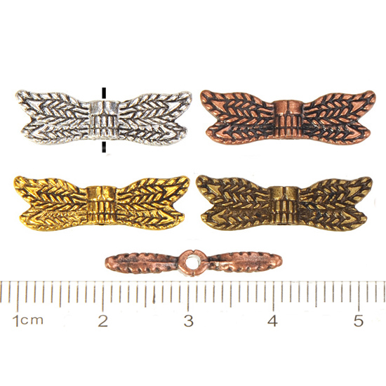 Wholesales Supplier Various Color For Choice Wing Shape Small Hole Metal Jewelry Beads