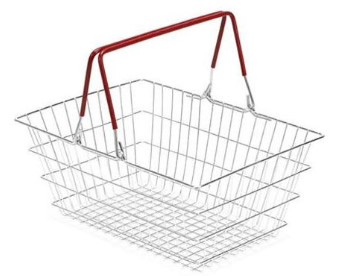 Wire Shopping Basket For Self Service Quick Shops