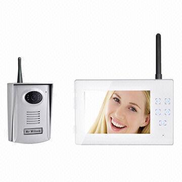 Wireless Video Door Phone Manufacture 2 4ghz 7 Inch Touch Button Recording 300m Distance Color