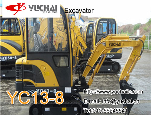 Yuchai Yc13 8 1 3 Ton Excavator