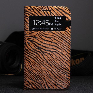 Zebra Pattern Folio Case For Samsung I9500 S4