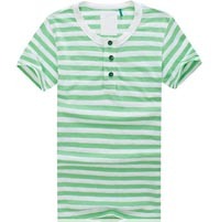 100 Men Cotton Horizontal Striped T Shirt For Retail
