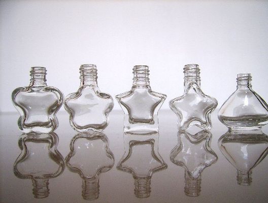13ml Flower Shape Glass Nail Polish Oil Bottle With Lid