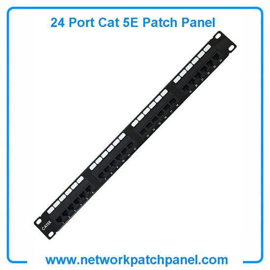 1u Unshield Rj45 Utp 24 Port Cat 5e Patch Panel