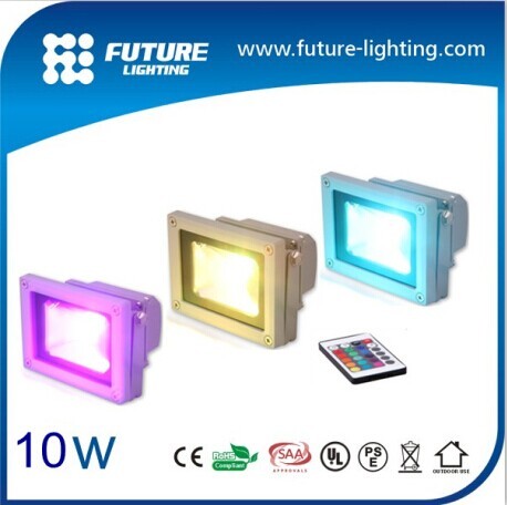 2014 Hot Sales Ip65 10w Rgb Outdoor Led Flood Light Color Changing With Tuv