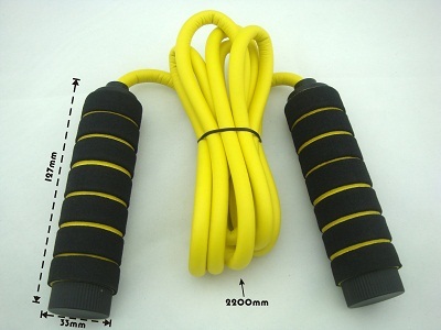 220cm Length Foam Coated Handle Jump Rope