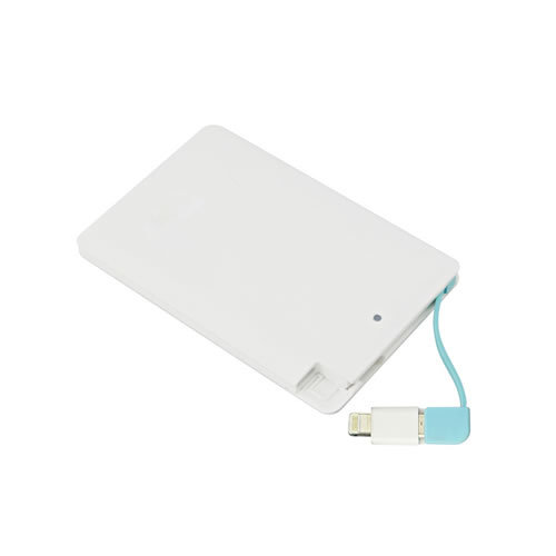 2500mah Credit Card Power Bank With Built In Cable Bn P26 G