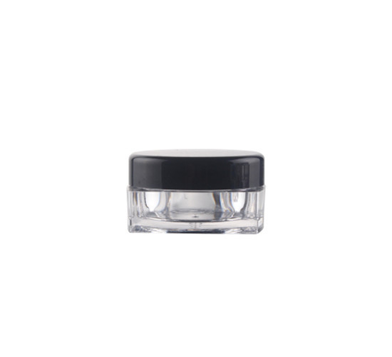 3g 5g Plastic Transparent Square Ps Jar Round Shape Cosmetic Face Cream