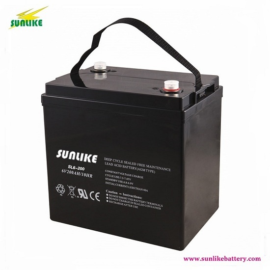 6v200ah Lead Acid Agm Battery With 3years Warranty For Solar Ups