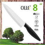 8 200mm Zirconia Blade Pure Black Olle Ceramic Knife