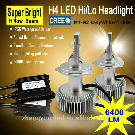 Affordable 6400lm Led H4 H7 Car Headlight Kits Xenon Toyota Corolla Replace