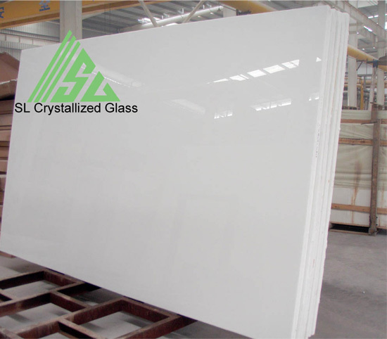 Artificial White Crystallized Glass Slab