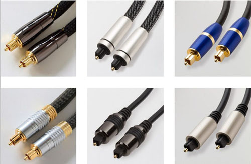 Audio Fiber Cable Toslink To Plug Gold Plated Connector