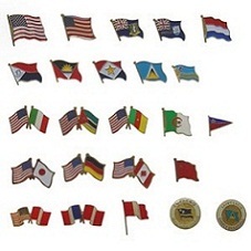 Badges In Flag Shape