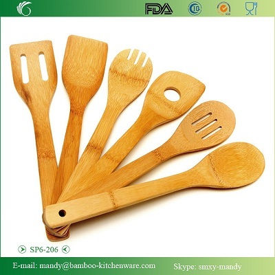 Bamboo Utensils Kitchen Cooking Tool Set Of 6