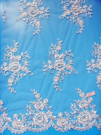 Beaded Lace Fabric For Wedding Dress