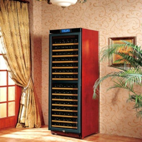 Big Capacity 470l W470b Dual Zone Wooden Wine Cabinets Modern Free Standing