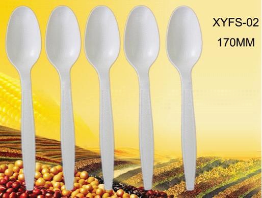 Biodegradable Disposable Plastic Starch Spoon Xyfs 02