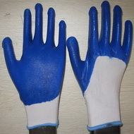 Blue Nitrile Coated Working Gloves Ng1501 11