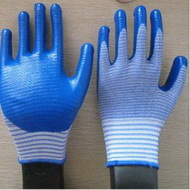 Blue Nitrile Coated Working Gloves Ng1501 21