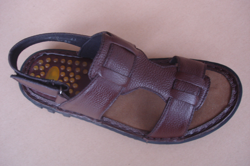 Brown Men Leather Sandals T803 4