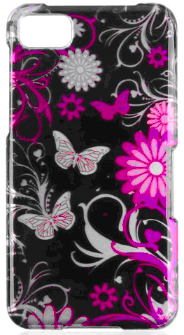 Butterfly Flower Two Part Click Into Hard Case Cover For Blackberry Bb10 Z1