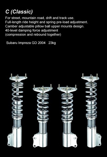 C Classic 57mm 50mm Coilovers