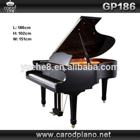 Carod 88keys Black Polished Mechanical Acoustic Grand Piano Gp 186