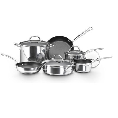 Chef S Classic Stainless Steel 10 Piece Cookware Set