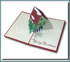 Christmas House Pop Up Card Code Cn023