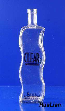 Clear Glass Liquor Bottle Fancy Spirit