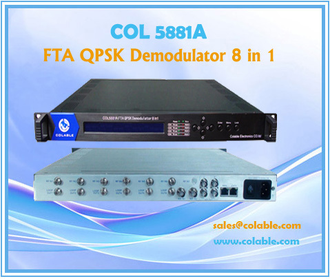 Col5881a Fta Qpsk Demodulator 8 In 1 Out