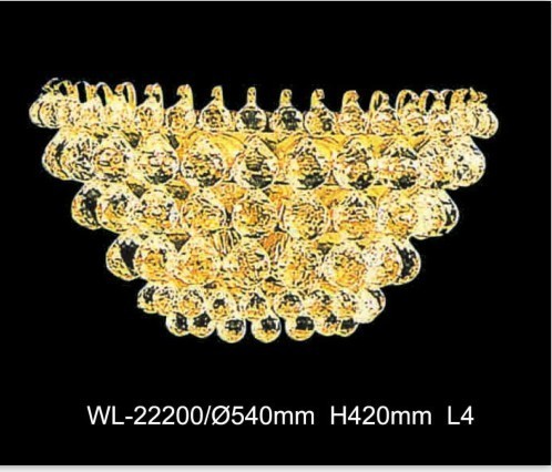 Contemporary Gold Finished Crystal Lamp