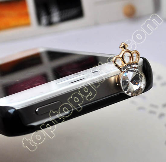 Crystal Crown Dust Plugs For Iphone And Ipad