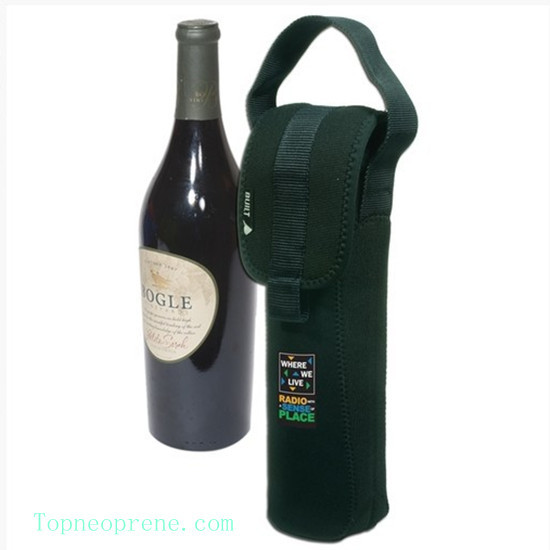 Custom Single Bottle Wine Tote Sleeve Case Bag Neoprene