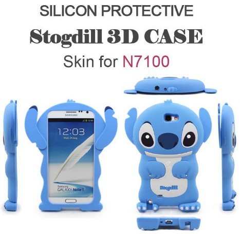 Cute Stitch Protective Case For Samsung Note 7100 Silicone Galaxy Note2