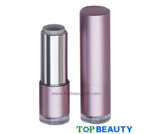 Cylinder Plastic Lipstick Tube Container Packaging With Bullet Shape Cover 
