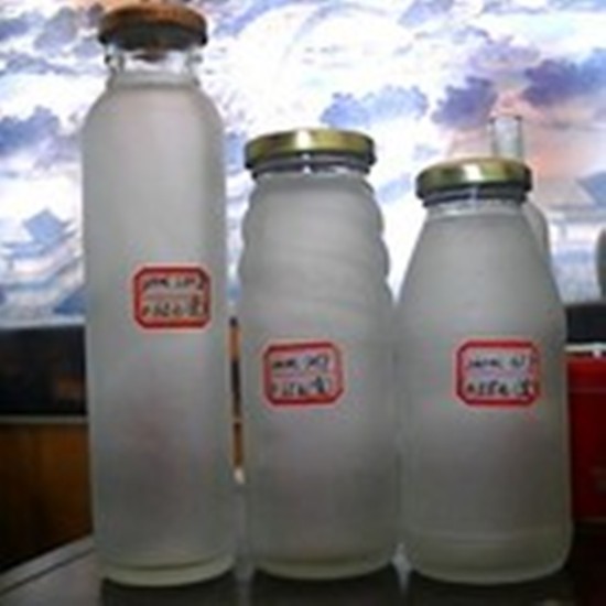 Cylindrical Frosted Glass Liquor Bottle 750ml For Beverage