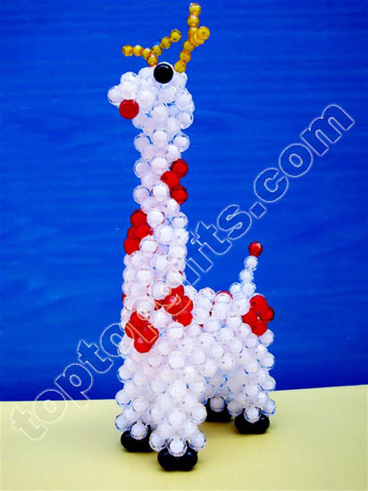 Diy Acrylic Beaded Giraffe Plastic Bead Animal Figurine