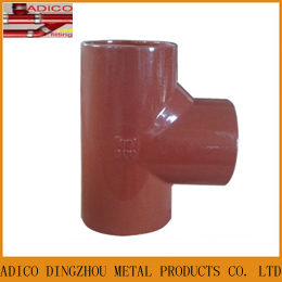 En877 Epoxy Painting Cast Iron Drainage Tee Pipe Fittings
