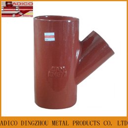 En877 Red Cast Iron Branch Tee Pipe Fittings