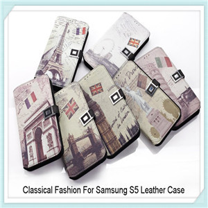 Europe Style Leather Case For Samsung Galaxy S5 I9600