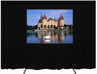 Fast Fold Large Front And Rear Projection Outdoor Stage Screen With Drape K