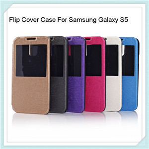 Filp S View Leather Case For Samsung Galaxy S5