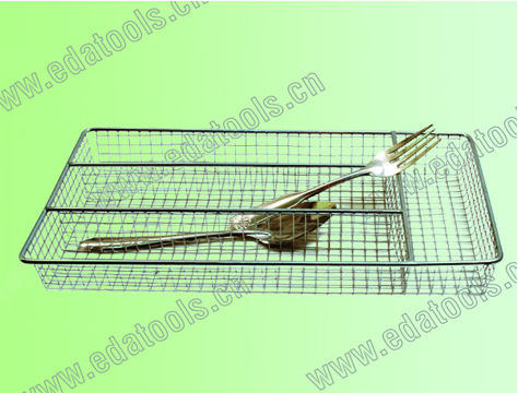 Five Sections Stainless Steel Wire Cutlery Tray