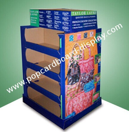 Four Shelf Double Face Show Cardboard Pallet Display For Lady Bag