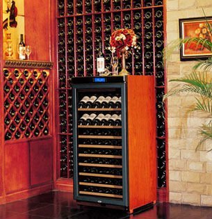 Fridge And Freezer W230a No Frost Wood Wine Bottles Cooler Cabinet With Lcd