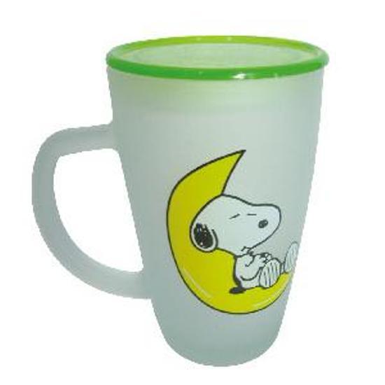 Frost Glass Cup With Cartoon Printing