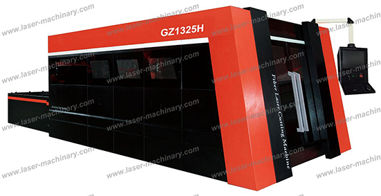 Gz1325h Fiber Laser Cutting Machine With Housing And Exchange Table1