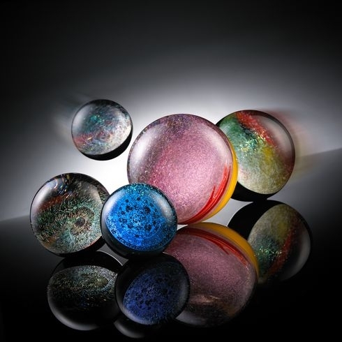 Hand Blown Glass Crafts Dichroic Marbles